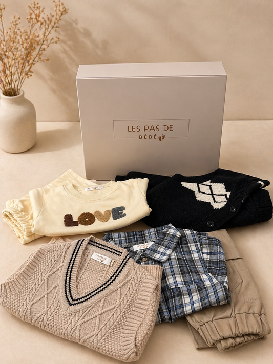 The Birthday Gift Box – 3 Outfit Set for Baby Boys | Les Pas De Bébé