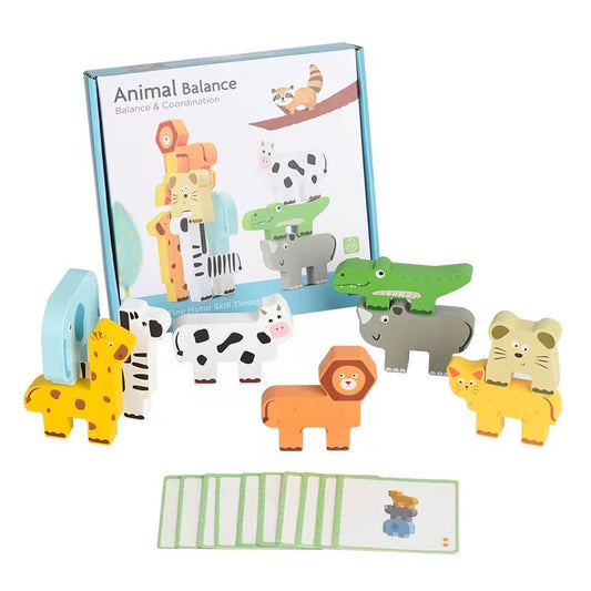 Animal Balance Wooden Stacking Game - Les Pas De Bébé