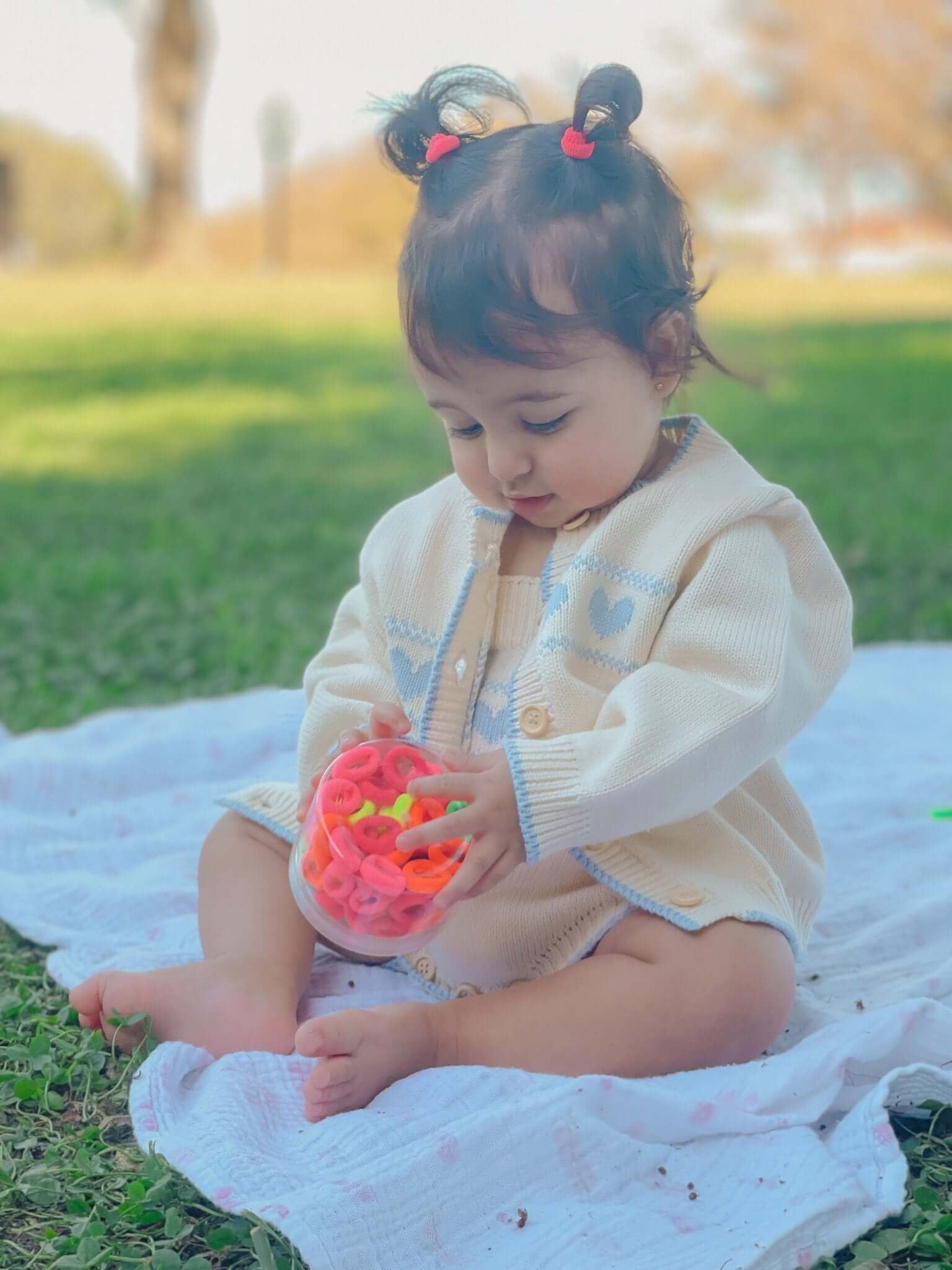 Blue Heart Knitted Baby Set – Cozy Adorable Outfit for Infants