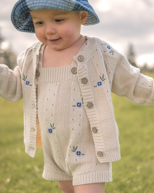 Flower Knitted Baby Set - Les Pas De Bébé