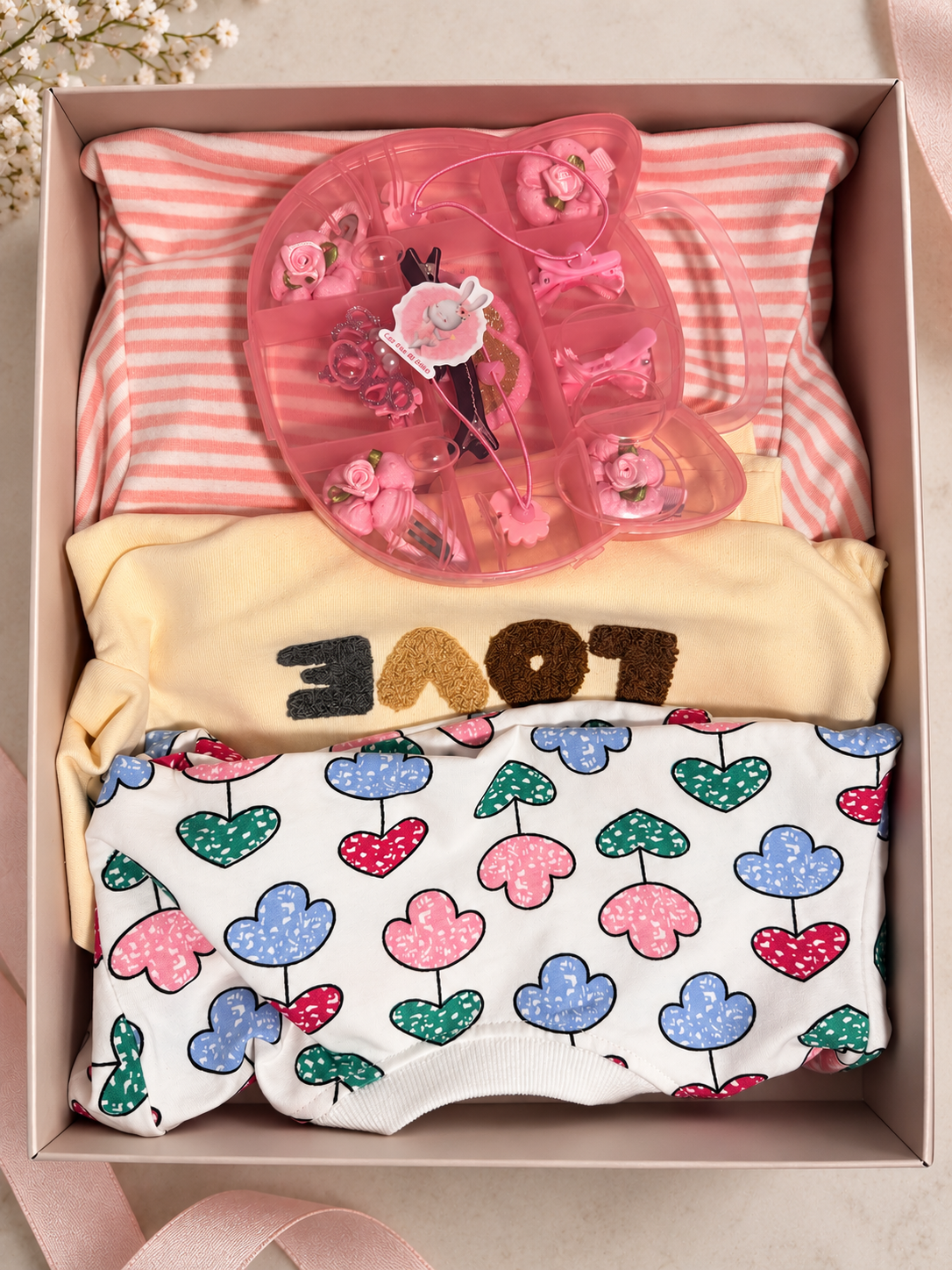 Little Love Gift Box 🎀 | Baby Girl Outfit & Accessories Set