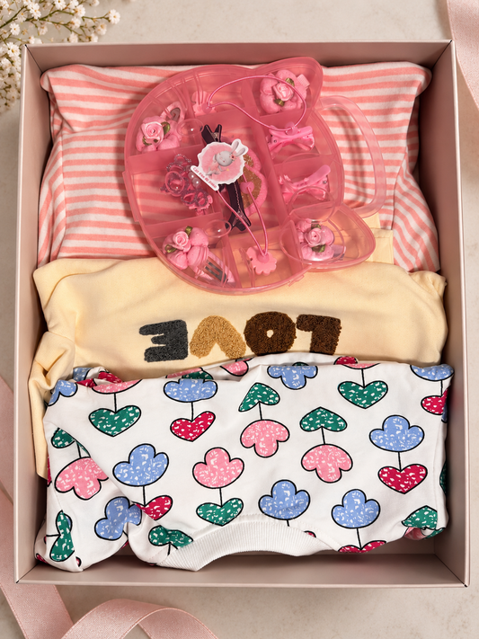 Little Love Gift Box 🎀 | Baby Girl Outfit & Accessories Set