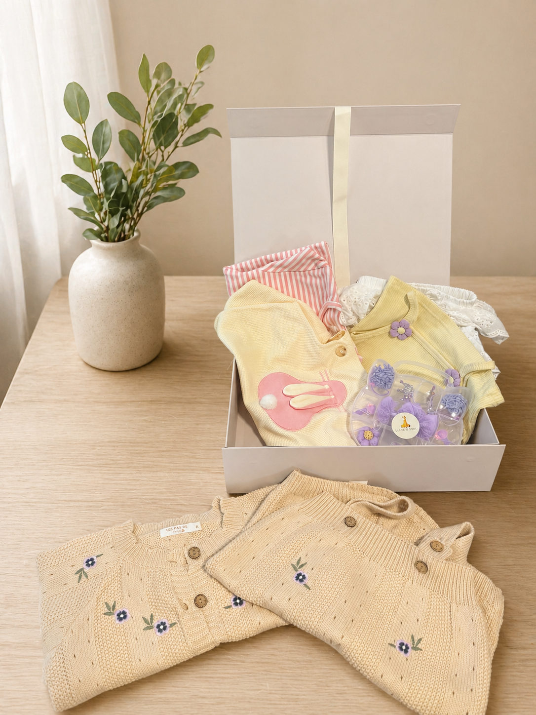 Heirloom Baby Gift Box – 3 Outfit Set + Accessories (Limited Edition)