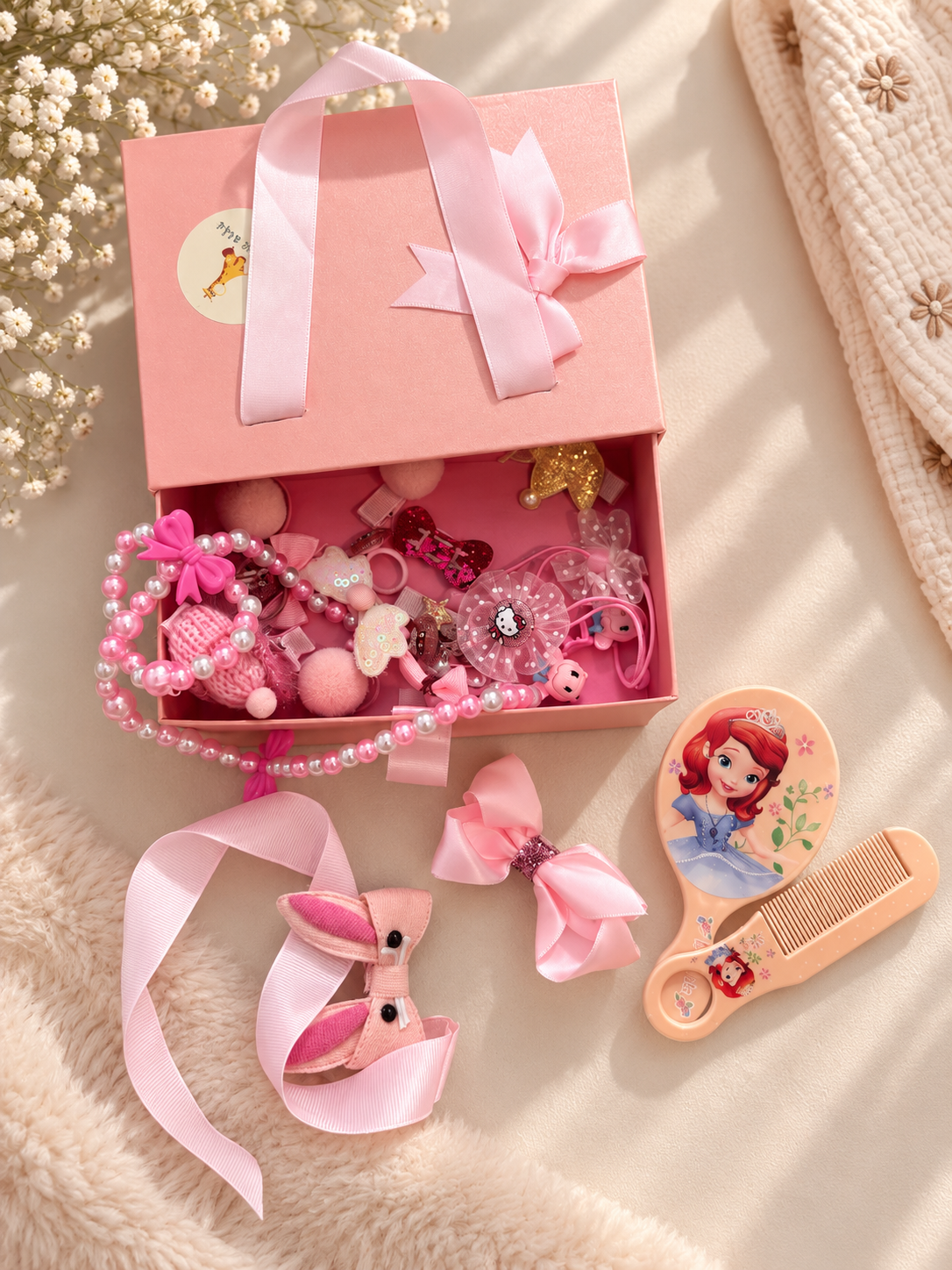 Complete Baby Girl Welcome Gift Box – Pink Daisy Collection