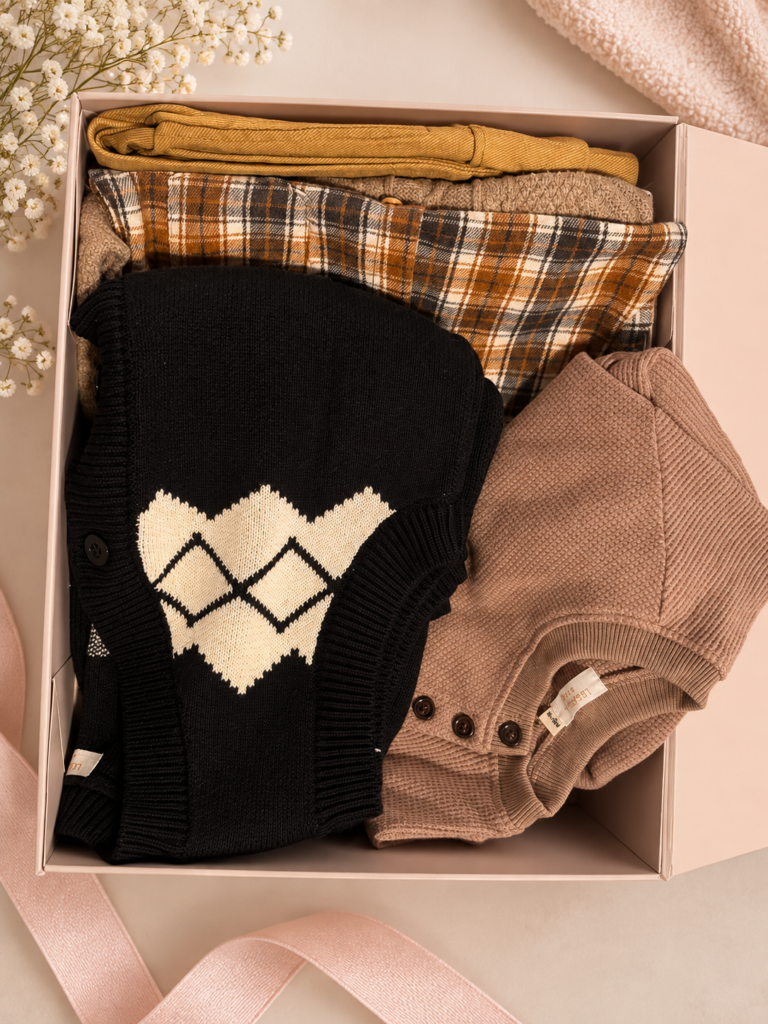 Little Gentleman 3-Piece Fall Outfit 🤎 | Plaid & Cable Knit Set