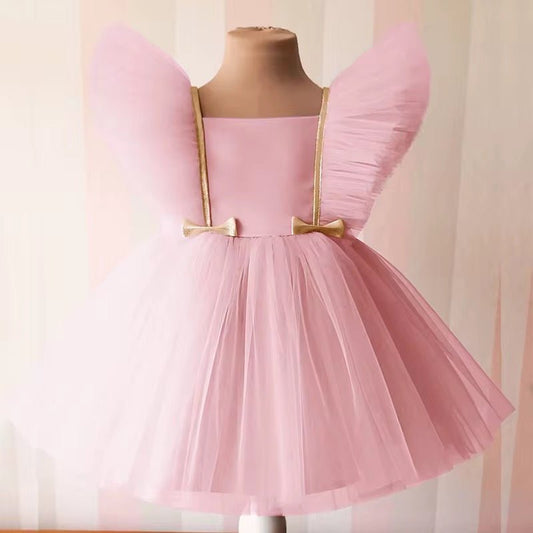 Celeste Angel Wing Dress - Les Pas De Bébé