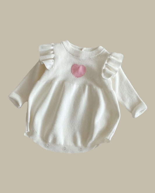 Love Knitted Romper - Les Pas De Bébé