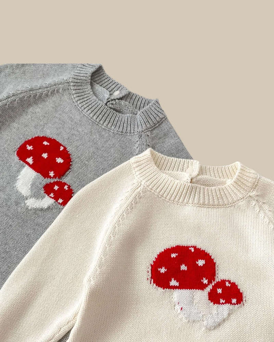 Mushroom Knitted Romper - Les Pas De Bébé