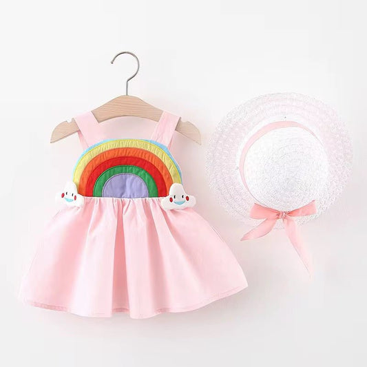 Rainbow Dress Set - Les Pas De Bébé