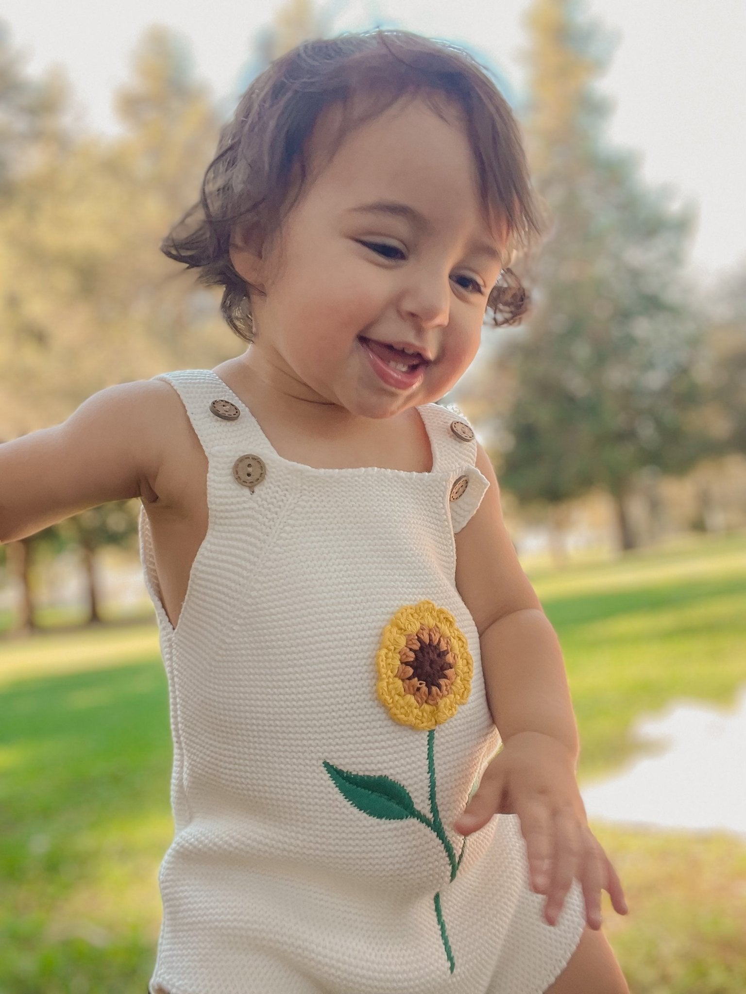 Sunflower Romper - Les Pas De Bébé