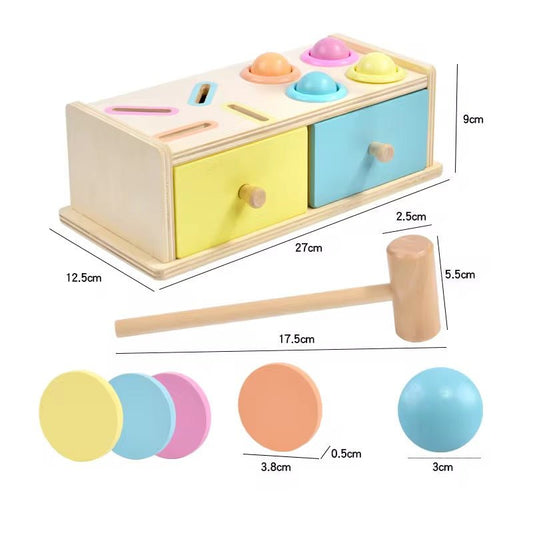 Tap & Sort Montessori Coin and Hammer Box - Les Pas De Bébé